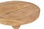 Casa Padrino Luxus Massivholz Beistelltisch Naturfarben  50 x H. 76 cm - Hoher runder Beistelltisch aus handgedrechseltem Dimb-Holz mit gestapelten Kugelformen - Luxus M�bel