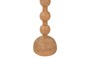 Casa Padrino Luxus Massivholz Beistelltisch Naturfarben  50 x H. 76 cm - Hoher runder Beistelltisch aus handgedrechseltem Dimb-Holz mit gestapelten Kugelformen - Luxus M�bel