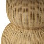 Casa Padrino Luxus Rattan Esstisch Naturfarben  80 cm - Rattan Esszimmer M�bel