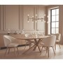 Casa Padrino Luxus Eichenholz Esstisch Naturfarben 220 cm - Massivholz K�chentisch - Esszimmer M�bel