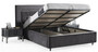 Casa Padrino Luxus Schlafzimmer Set Grau / Silber - 1 Doppelbett mit Kopfteil & 2 Nachttische - Luxus Schlafzimmer M�bel