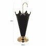Casa Padrino Luxus Schirmst�nder Schwarz / Gold H. 66 cm - Luxus Accessoires