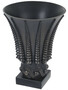 Casa Padrino Luxus Deko Vase Bronzefarben / Schwarz  22 x H. 28 cm - Runde Messing Blumenvase mit Granitsockel - Luxus Qualit�t