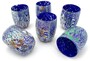Casa Padrino Luxus Murano Kristallglas Wasserglas 6er Set Blau  8 x H. 10,5 cm - Made in Italy 