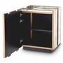 Casa Padrino Luxus Nachttisch mit antikem Spiegelglas H. 68,5 cm - Schlafzimmer M�bel