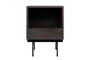 Casa Padrino Luxus Nachttisch Braun / Schwarz 45 x 40 x H. 60 cm - Nachttisch mit Eichenfurnier im warmen Braunton und schwarzem Stahlgestell - Luxus M�bel