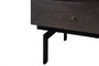 Casa Padrino Luxus Nachttisch Braun / Schwarz 45 x 40 x H. 60 cm - Nachttisch mit Eichenfurnier im warmen Braunton und schwarzem Stahlgestell - Luxus M�bel