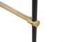 Casa Padrino Luxus Nachttisch Gold / Schwarz 50 x 40 x H. 70 cm - Nachttisch mit Stauraum, geb�rstetem Edelstahlgestell und schwarzen Eichenfurnier Fl�chen - Luxus M�bel