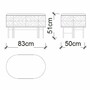 Casa Padrino Luxus Nachttisch Braun / Wei� / Messing 83 cm - Luxus Hotel & Schlafzimmer M�bel