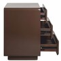 Casa Padrino Luxus Nachttisch mit 3 Schubladen Hochglanz Braun - Schlafzimmer M�bel