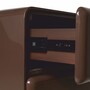 Casa Padrino Luxus Nachttisch mit 3 Schubladen Hochglanz Braun - Schlafzimmer M�bel