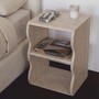 Casa Padrino Luxus Travertin Nachttisch Hellbeige H. 60 cm - Luxus Schlafzimmer M�bel 
