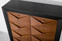 Casa Padrino Luxus Neoklassik Kommode Schwarz / Braun 120 x H143 cm - Sideboard Art Deco M�bel 