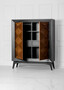 Casa Padrino Luxus Neoklassik Kommode Schwarz / Braun 120 x H143 cm - Sideboard Art Deco M�bel 