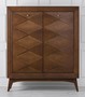 Casa Padrino Luxus Neoklassik Kommode Holzfarben Braun 120 x H143 cm - Sideboard Art Deco M�bel 