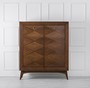 Casa Padrino Luxus Neoklassik Kommode Holzfarben Braun 120 x H143 cm - Sideboard Art Deco M�bel 