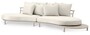 Casa Padrino Luxus Outdoor Garten Sofa Wei�grau / Sandfarben 330 cm - Luxus Garten M�bel