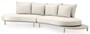 Casa Padrino Luxus Outdoor Garten Sofa Wei�grau / Sandfarben 330 cm - Luxus Garten M�bel