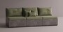 Casa Padrino Luxus Sofa Gr�n / Anthrazit 240 cm - Modulares Wetterfestes Beton Sofa 