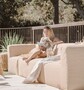 Casa Padrino Luxus Outdoor Garten Sofa Beige 250 cm