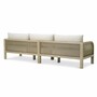 Casa Padrino Luxus Teakholz Garten Sofa Sandfarben / Beige 283 cm - Garten M�bel