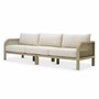Casa Padrino Luxus Teakholz Garten Sofa Sandfarben / Beige 283 cm - Garten M�bel