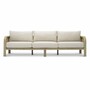 Casa Padrino Luxus Teakholz Garten Sofa Sandfarben / Beige 283 cm - Garten M�bel