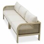 Casa Padrino Luxus Teakholz Garten Sofa Sandfarben / Beige 283 cm - Garten M�bel
