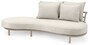 Casa Padrino Luxus Outdoor Garten Sofa Rechte Seite Wei�grau / Sandfarben 220 cm - Luxus Garten M�bel