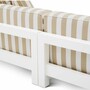 Casa Padrino Luxus Outdoor Garten Sofa Matt Wei� / Beige 273,5 cm - Luxus Garten M�bel