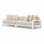 Casa Padrino Luxus Outdoor Garten Sofa Matt Wei� / Beige 273,5 cm - Luxus Garten M�bel