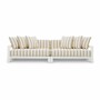 Casa Padrino Luxus Outdoor Garten Sofa Matt Wei� / Beige 273,5 cm - Luxus Garten M�bel