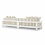 Casa Padrino Luxus Outdoor Garten Sofa Matt Wei� / Beige 273,5 cm - Luxus Garten M�bel