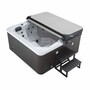 Casa Padrino Luxus Outdoor Jacuzzi Wei� / Schwarz 201 cm - Garten Whirlpool