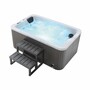 Casa Padrino Luxus Outdoor Jacuzzi Wei� / Schwarz / Grau 175 cm - Garten Whirlpool