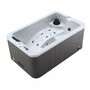 Casa Padrino Luxus Outdoor Jacuzzi Wei� / Schwarz / Grau 175 cm - Garten Whirlpool
