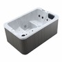 Casa Padrino Luxus Outdoor Jacuzzi Wei� / Schwarz / Grau 175 cm - Garten Whirlpool