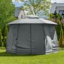 Casa Padrino Luxus Pavillon Grau 360 x H. 270 cm - Garten & Terrassen M�bel