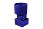 Casa Padrino Luxus Pflanzgef�� Blau 28 x 25 x H. 43,5 cm - Hohes Steingut Pflanzgef�� im Cobalt Blue Finish - Luxus Deko Accessoires