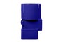 Casa Padrino Luxus Pflanzgef�� Blau 28 x 25 x H. 43,5 cm - Hohes Steingut Pflanzgef�� im Cobalt Blue Finish - Luxus Deko Accessoires