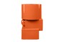 Casa Padrino Luxus Pflanzgef�� Orange 28 x 25 x H. 43,5 cm - Hohes Steingut Pflanzgef�� im Carrot Finish - Luxus Deko Accessoires