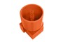 Casa Padrino Luxus Pflanzgef�� Orange 28 x 25 x H. 43,5 cm - Hohes Steingut Pflanzgef�� im Carrot Finish - Luxus Deko Accessoires