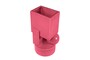 Casa Padrino Luxus Pflanzgef�� Rosa 23 x 22,5 x H. 43 cm - Hohes Steingut Pflanzgef�� und Vase im Garlic Pink Finish - Luxus Deko Accessoires