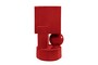 Casa Padrino Luxus Pflanzgef�� Weinrot 23 x 22,5 x H. 43 cm - Hohes Steingut Pflanzgef�� und Vase im Burgundy Finish - Luxus Deko Accessoires