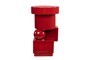 Casa Padrino Luxus Pflanzgef�� Weinrot 30,5 x 30 x H. 50 cm - Steingut Pflanzgef�� und Beistelltisch im Burgundy Finish - Luxus Deko Accessoires