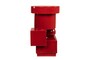 Casa Padrino Luxus Pflanzgef�� Weinrot 30,5 x 30 x H. 50 cm - Steingut Pflanzgef�� und Beistelltisch im Burgundy Finish - Luxus Deko Accessoires