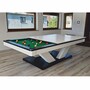 Casa Padrino Luxus Pool Billardtisch / Esstisch 8ft Wei� / Schwarz / Gr�n
