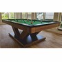Casa Padrino Luxus Pool Billardtisch / Esstisch 8ft Braun / Schwarz / Gr�n