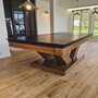 Casa Padrino Luxus Pool Billardtisch / Esstisch 8ft Braun / Schwarz / Gr�n
