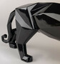 Casa Padrino Luxus Porzellan Panther Skulptur Schwarz glasiert 50 x 12 x H. 19 cm - Hangefertigte Deko Figur aus feinstem spanischen Porzellan - Luxus Deko Accessoires
